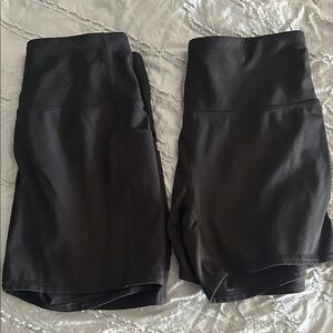 Women's Black High-Waisted Biker Shorts